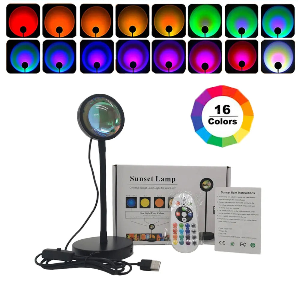 SpectrumBeam Smart Sunset Projector Lamp | Rainbow & Sunset Bluetooth Night Light | Adjustable, Remote-Controlled Ambiance Light | Perfect for Home & Cafe Decor