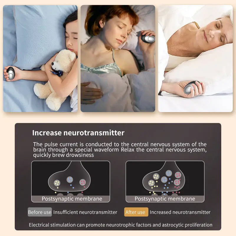 DreamEase Smart Sleep & Relaxation Aid | Handheld Anxiety and Insomnia Relief Device | Neurotechnology with Pulse Stimulation | Dual-Mode for Night and Day Use