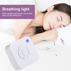 Portable White Noise Sound Machine with 9 Soothing Sounds, Breathing Light & Timer | USB Type-C Charging | Ideal for Home, Office, & Travel
