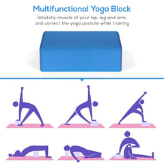 2-Piece EVA Yoga Block Set with Cotton Strap | Enhance Alignment and Flexibility