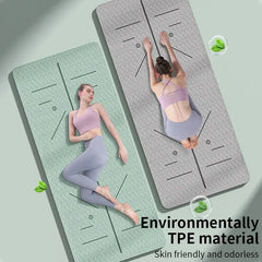 Eco-Friendly Non-Slip Yoga Mat with Carrying Strap | Premium TPE Material | Ideal for Yoga, Pilates, and Fitness