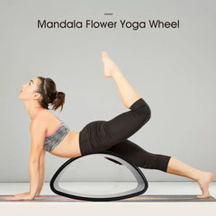 Mandala Flower Yoga Wheel | Eco-Friendly Cork | Enhanced Flexibility and Support