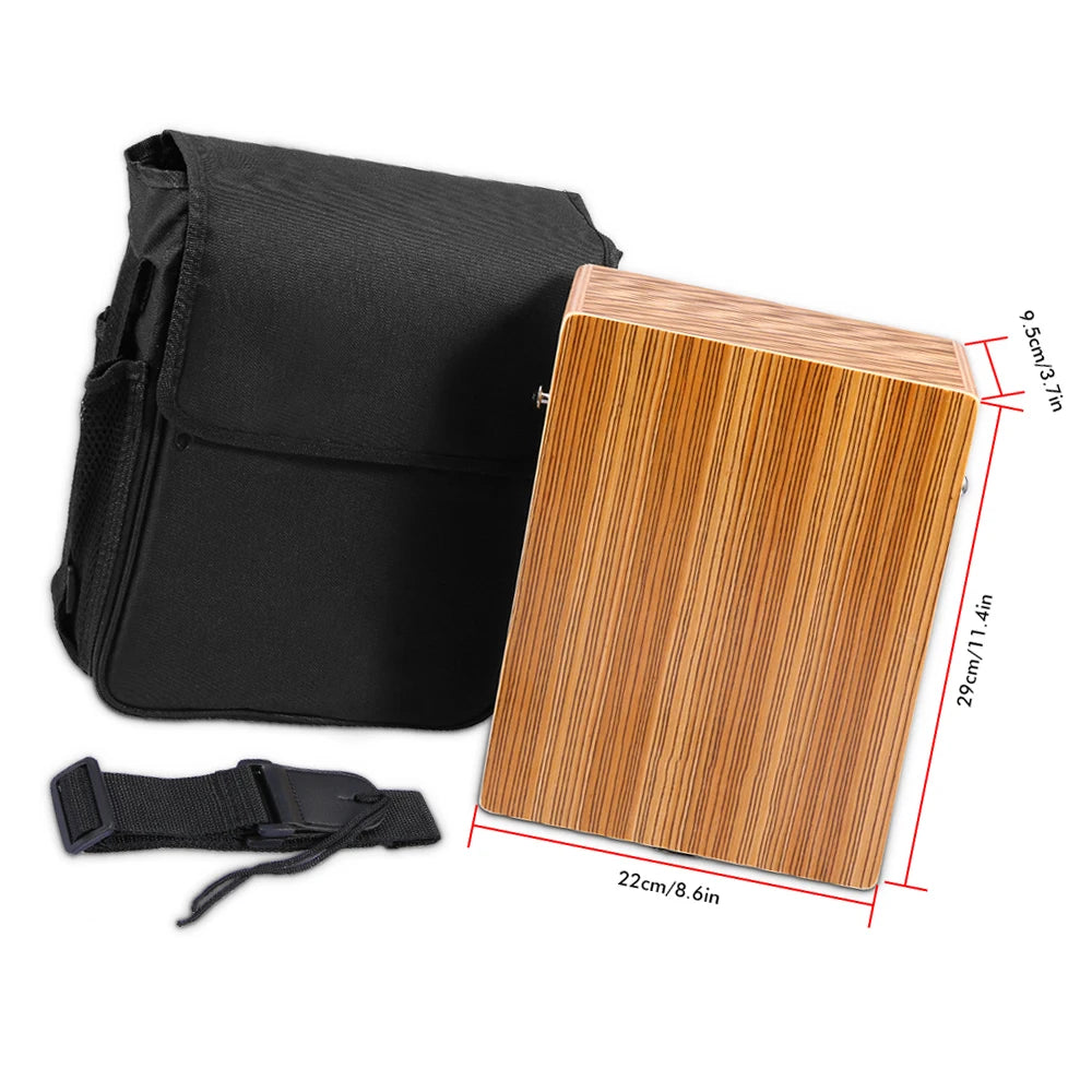 Compact Travel Cajón | Traditional Peruvian Hand Drum | Lightweight with Carry Bag