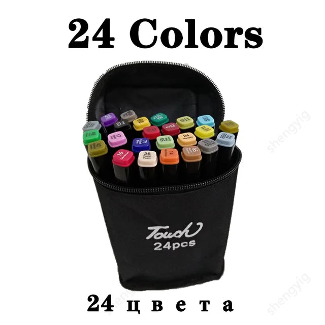 Deluxe Double-Headed Marker Set for Artistic Expression | Various Color and Size Options for Wellness Activities