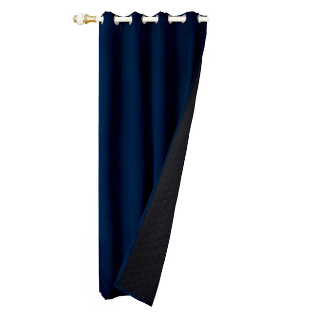 ThermoBlock Quilted Blackout Curtains | Luxurious & Functional | 100% Polyester with Eyelets | Includes Complimentary Tieback | Various Sizes & Colors