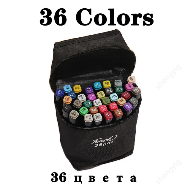 Deluxe Double-Headed Marker Set for Artistic Expression | Various Color and Size Options for Wellness Activities