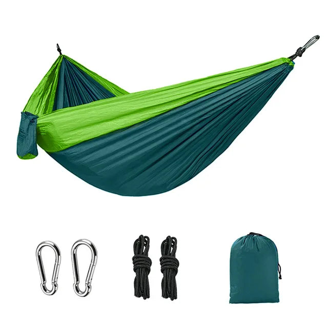 Single Person Portable Outdoor Hammock | High-Strength Parachute Fabric Hammock