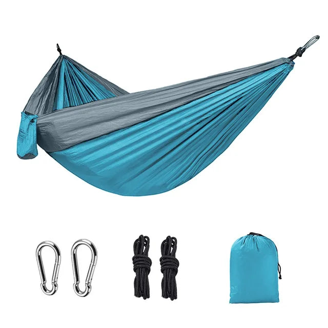 Single Person Portable Outdoor Hammock | High-Strength Parachute Fabric Hammock