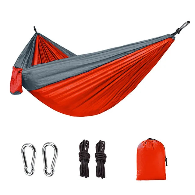 Single Person Portable Outdoor Hammock | High-Strength Parachute Fabric Hammock