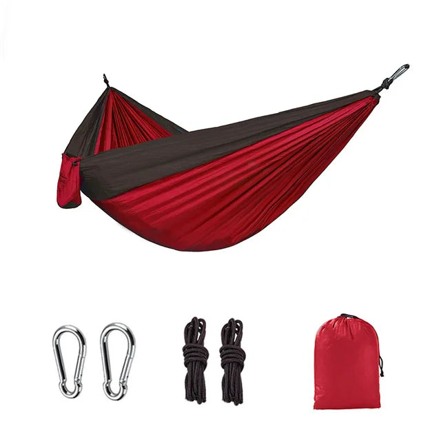 Single Person Portable Outdoor Hammock | High-Strength Parachute Fabric Hammock