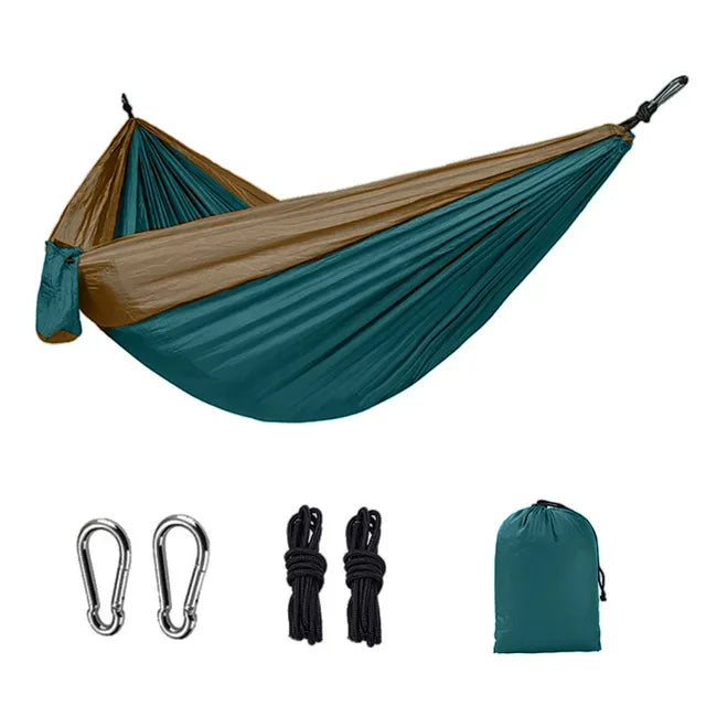 Single Person Portable Outdoor Hammock | High-Strength Parachute Fabric Hammock