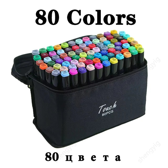 Deluxe Double-Headed Marker Set for Artistic Expression | Various Color and Size Options for Wellness Activities