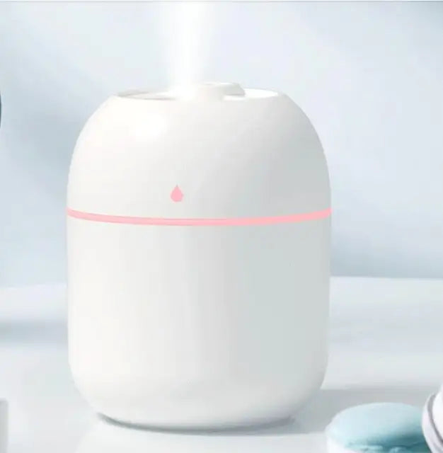 WhisperLite 250ml Aroma Diffuser | USB Mini Air Humidifier with Essential Oil Capability | Ultrasonic Quiet Mist Maker with LED Lamp | Ideal for Home and Car