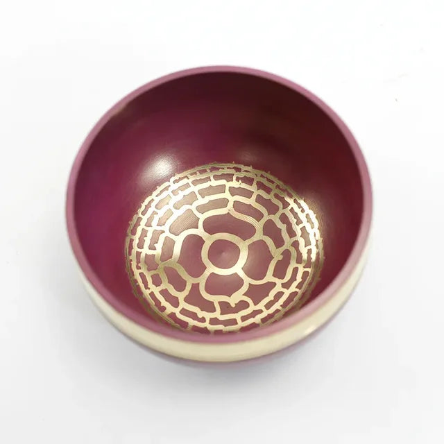 Handmade Himalayan Brass Chakra Singing Bowl | Tibetan Meditation and Mindfulness Tool for Chakra Healing