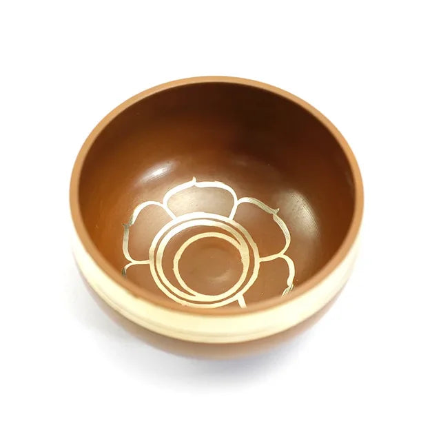 Handmade Himalayan Brass Chakra Singing Bowl | Tibetan Meditation and Mindfulness Tool for Chakra Healing