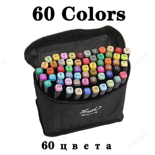 Deluxe Double-Headed Marker Set for Artistic Expression | Various Color and Size Options for Wellness Activities