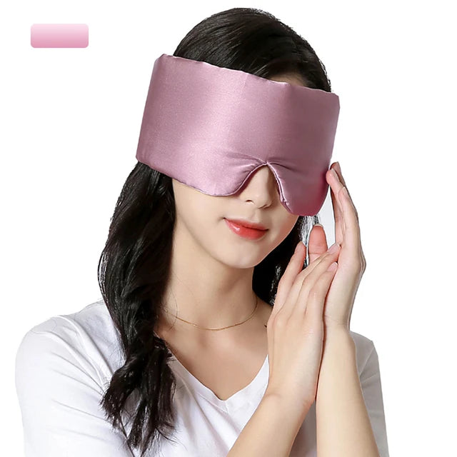 Silken Slumber Premium Mulberry Silk Sleep Mask | Breathable & Soft Cotton Lined | Ultimate Light Blocking for Deep Rest | Ideal for Travel & Home Use