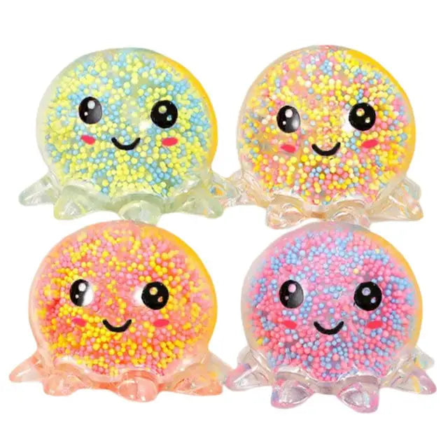 Glowing Squid Stress Relief Ball | Adult Squeeze Toy for Relaxation and Sensory Stimulation