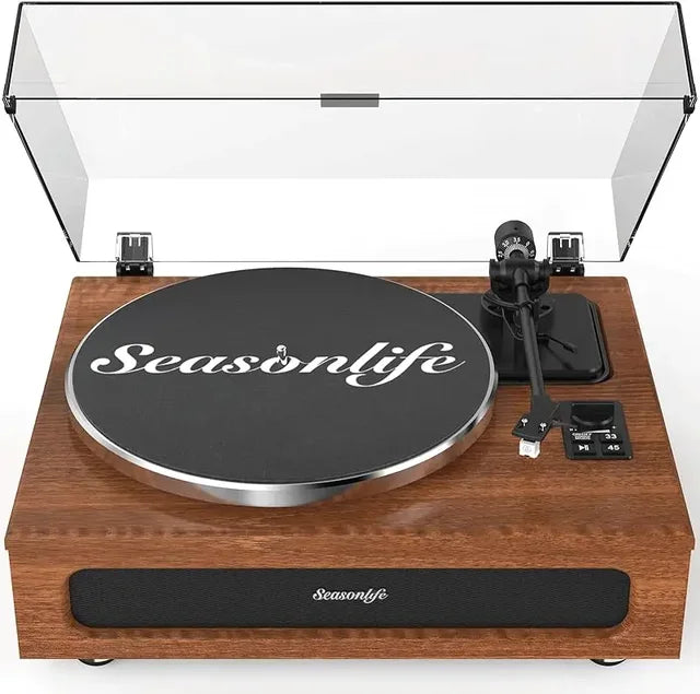 Premium All-in-One Turntable | High Fidelity Vinyl Record Player | Built-in Stereo Speakers | Bluetooth & Phono Preamp