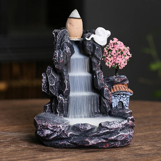 Zen Lotus Dragon Backflow Incense Burner - Ceramic Purple Sand | Home & Office Decor