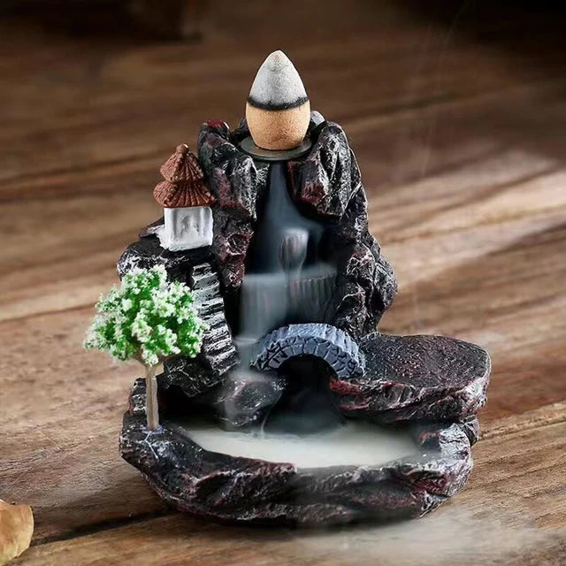 Zen Lotus Dragon Backflow Incense Burner - Ceramic Purple Sand | Home & Office Decor