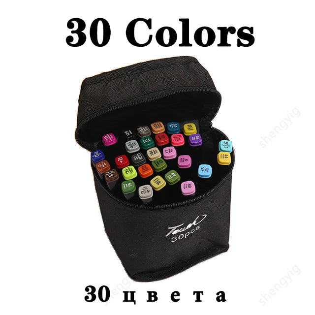 Deluxe Double-Headed Marker Set for Artistic Expression | Various Color and Size Options for Wellness Activities