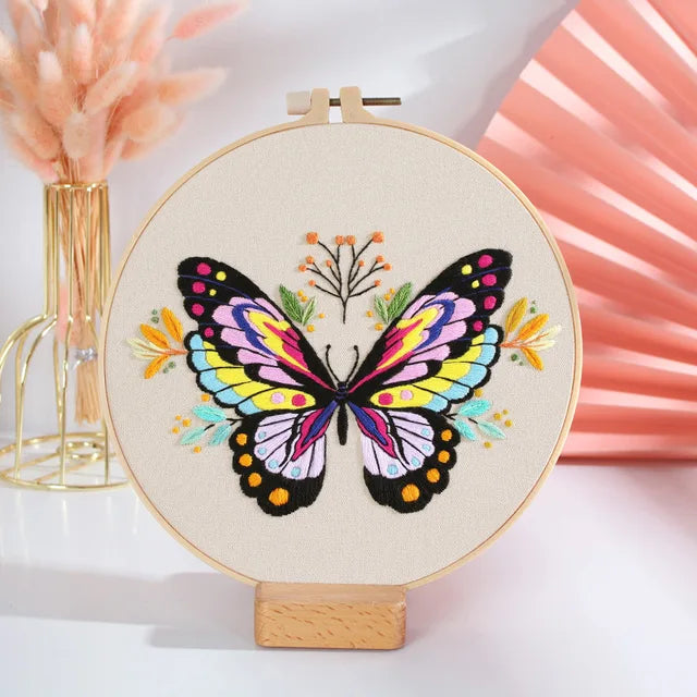 DIY Butterfly Embroidery Kit | Beginner-Friendly Cross Stitch Set