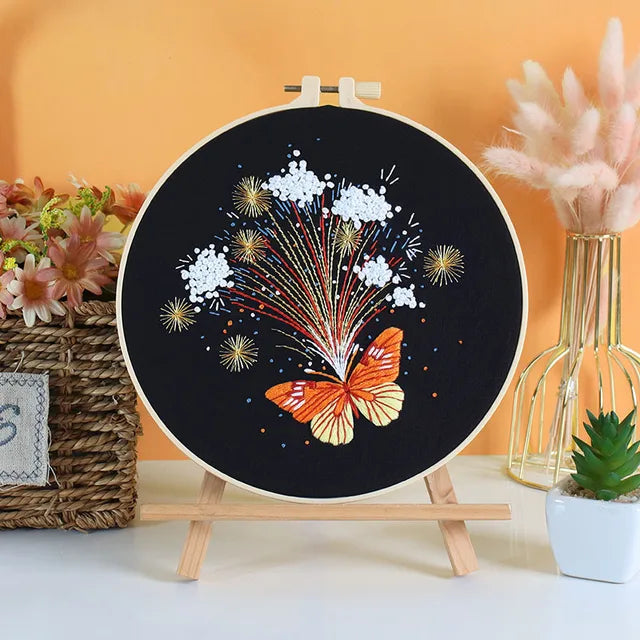 DIY Butterfly Embroidery Kit | Beginner-Friendly Cross Stitch Set