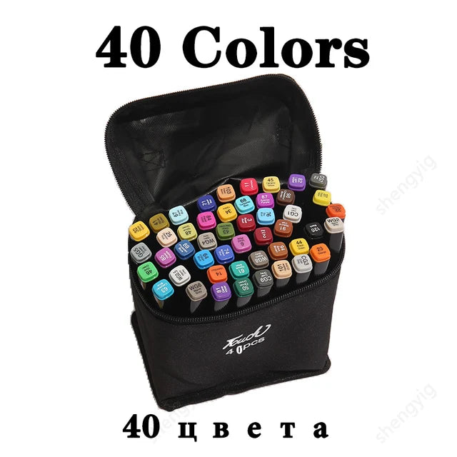 Deluxe Double-Headed Marker Set for Artistic Expression | Various Color and Size Options for Wellness Activities