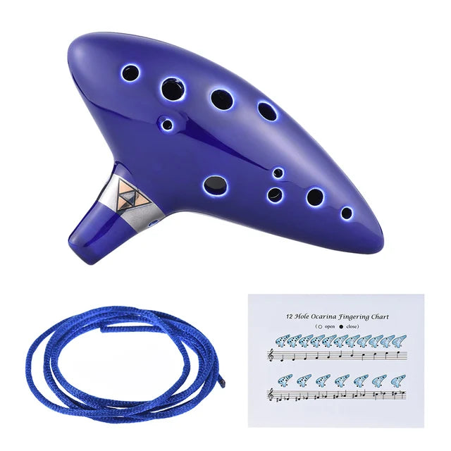 Classic 12-Hole Ceramic Ocarina | Alto C | Timeless Wind Instrument