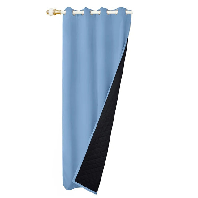 ThermoBlock Quilted Blackout Curtains | Luxurious & Functional | 100% Polyester with Eyelets | Includes Complimentary Tieback | Various Sizes & Colors