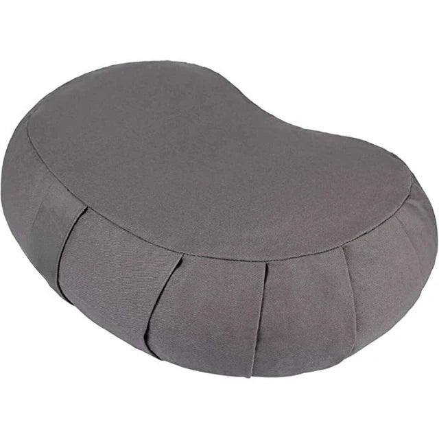 Ergonomic Buckwheat Shell Meditation Cushion | Cotton Zafu Floor Seat with Portable Handle