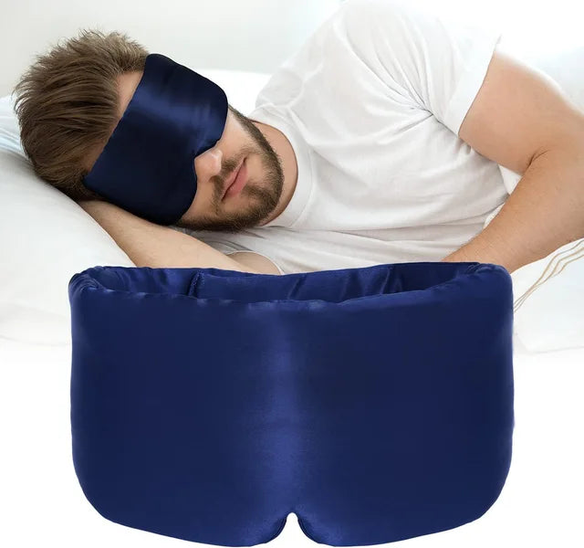 Silken Slumber Premium Mulberry Silk Sleep Mask | Breathable & Soft Cotton Lined | Ultimate Light Blocking for Deep Rest | Ideal for Travel & Home Use