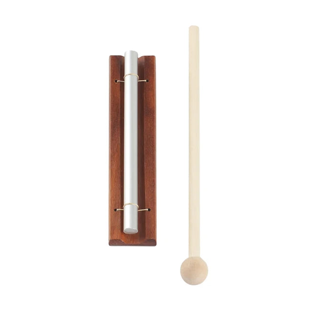 Meditation Wind Chimes | 1/3/7 Tone Tabletop Chime Set with Mallet | Beech Wood & Aluminum Musical Instrument for Mindfulness, Stress Relief & Education