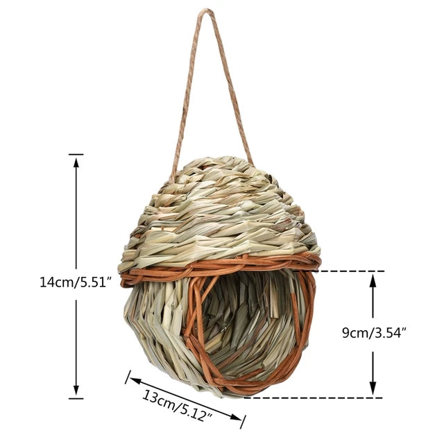 Natural Grass Bird Nest | Eco-Friendly Weaved Hanging Bird House
