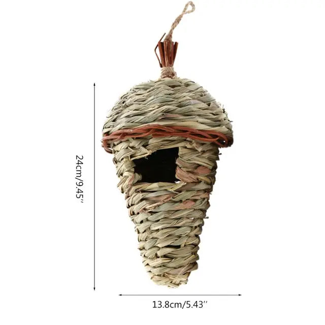 Natural Grass Bird Nest | Eco-Friendly Weaved Hanging Bird House
