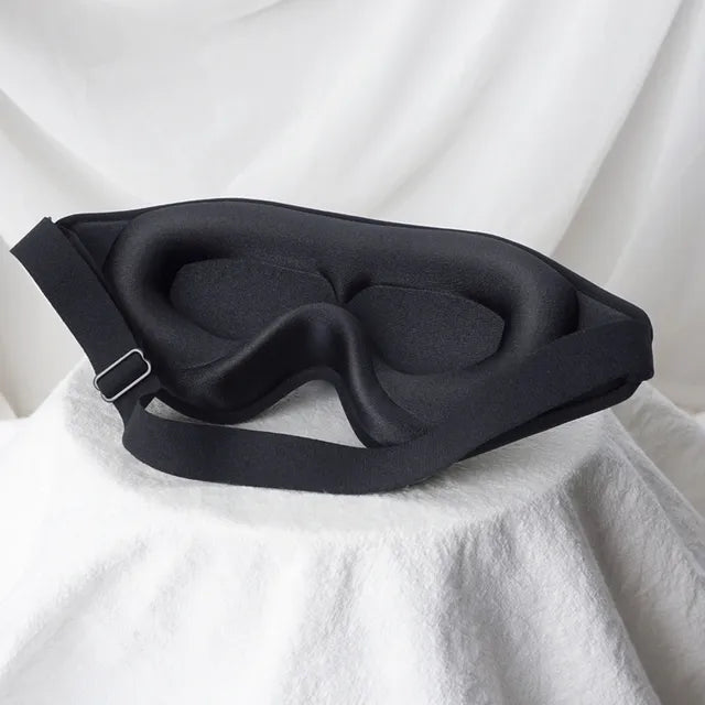 DreamWeaver 3D Memory Foam Sleep Mask | Ultra-Soft Mulberry Silk & Lycra | Adjustable & Light-Blocking Eye Mask | Comfortable for All Head Sizes