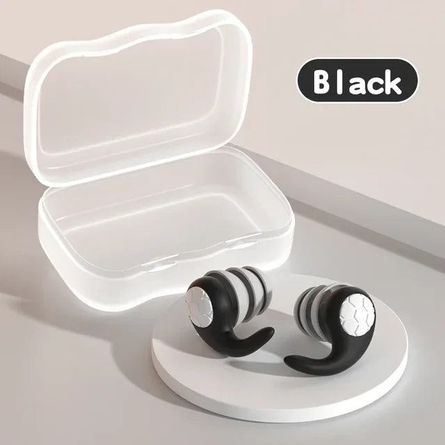 Eco-Friendly Silicone Earplugs | Waterproof Noise Reduction | Comfortable & Reusable | Multiple Colors with Carrying Case