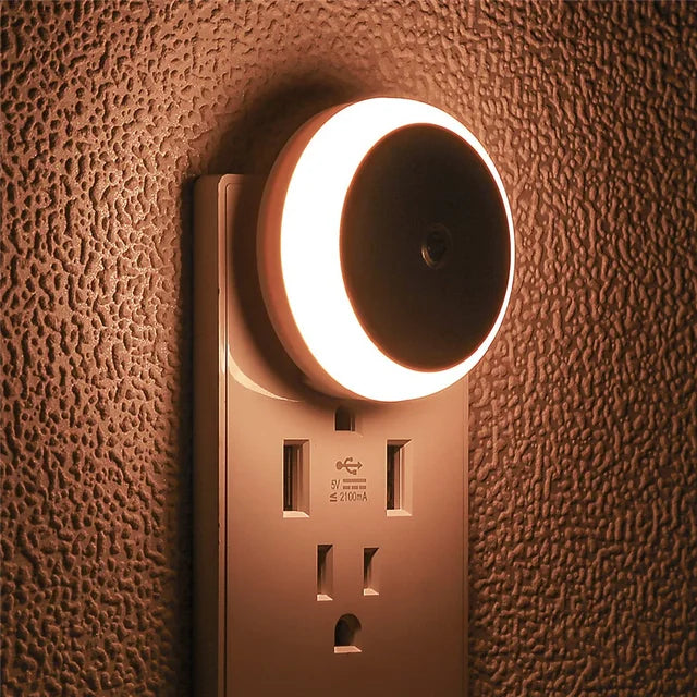 Twilight Guardian Sensor Light | Eco-Friendly LED Night Light with Darkness Activation | Warm Amber Glow | Energy-Efficient & Eye-Caring | Ideal for Home Use