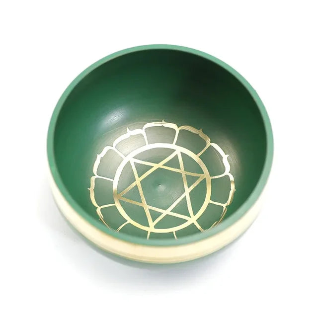 Handmade Himalayan Brass Chakra Singing Bowl | Tibetan Meditation and Mindfulness Tool for Chakra Healing