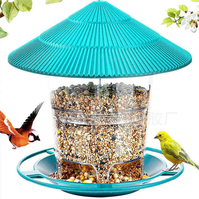 Automatic Hanging Bird Feeder | Multi-Hole Nut Dispenser | Outdoor Waterproof Feeding Station