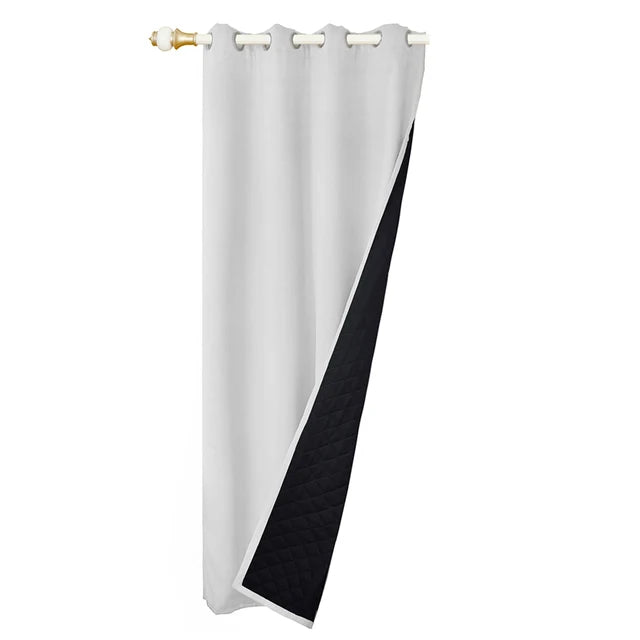 ThermoBlock Quilted Blackout Curtains | Luxurious & Functional | 100% Polyester with Eyelets | Includes Complimentary Tieback | Various Sizes & Colors