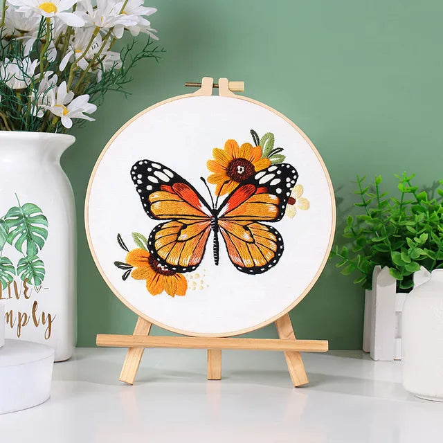 DIY Butterfly Embroidery Kit | Beginner-Friendly Cross Stitch Set