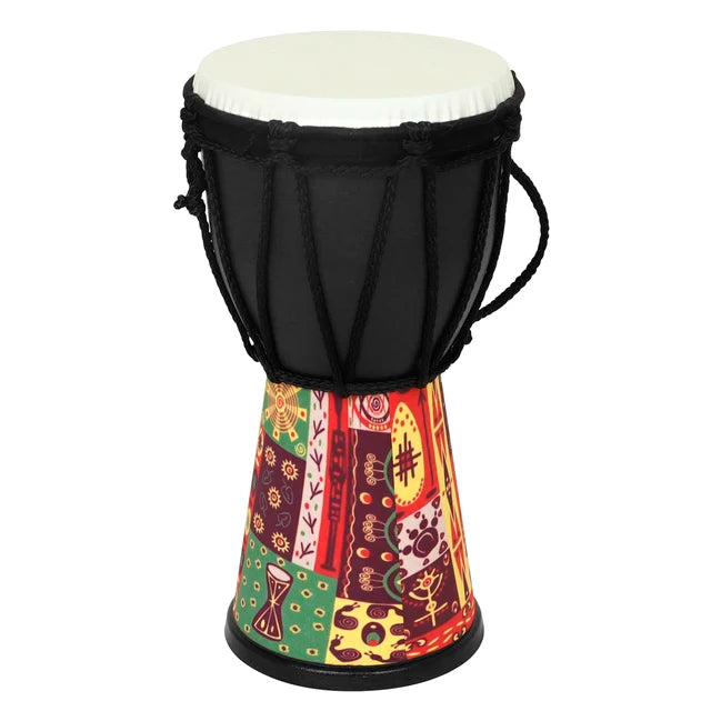 Handmade 4-Inch African Djembe Drum | Traditional Colorful Percussion Instrument
