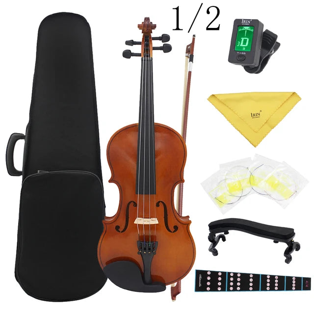 Astonvilla AV-105 Full Size 4/4 Acoustic Violin Kit | Basswood Body with Ebony Fingerboard | Includes Case and Accessories