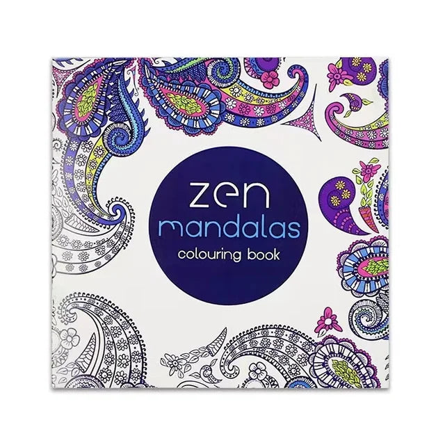 Zen Mandalas Coloring Book | 24 Pages for Adults and Children | Stress Relief and Creative Expression
