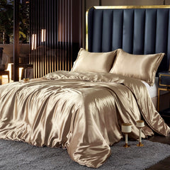 Elegant Nordic Silk Bedding Collection for Restful Sleep | Soft and Breathable Satin and Silk Bedding Sets | Various Sizes Available