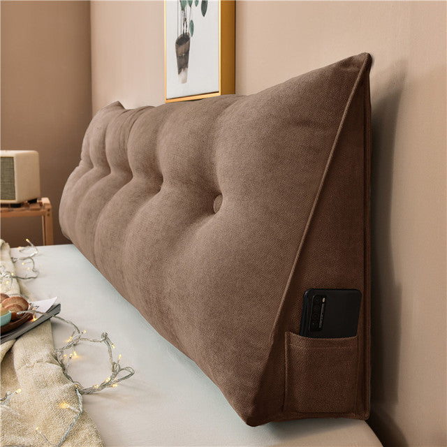 Luxurious Comfort: Super Soft Triangle Bedside Filling Cushion | Ultimate Relaxation & Support | Various Sizes Available | Ideal for Home, Office & More!