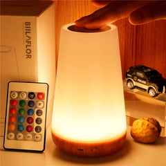 LumiGlow ColorSphere | 13 Color-Changing Touch Dimmable Night Light | USB Rechargeable Portable Table Lamp with Remote Control | Ideal for Bedside, Emergency, and Decorative Use