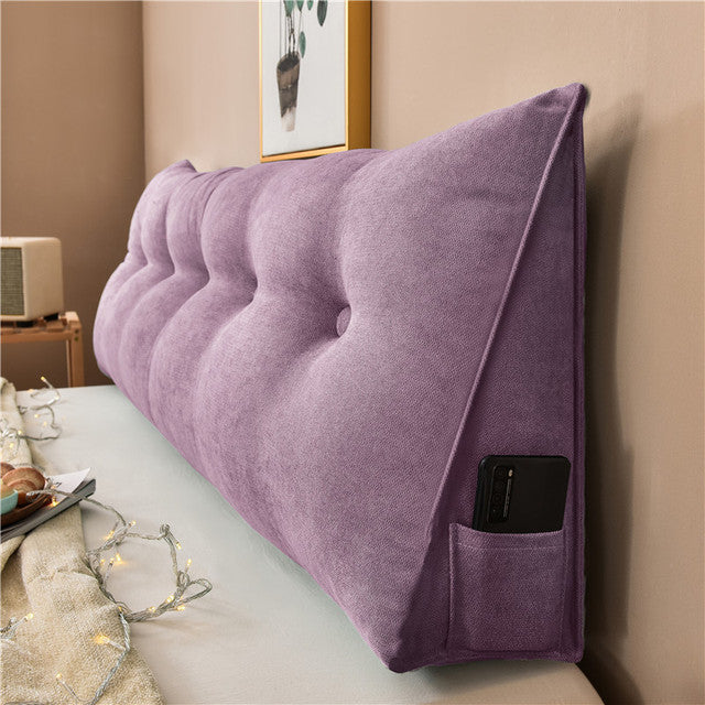 Luxurious Comfort: Super Soft Triangle Bedside Filling Cushion | Ultimate Relaxation & Support | Various Sizes Available | Ideal for Home, Office & More!